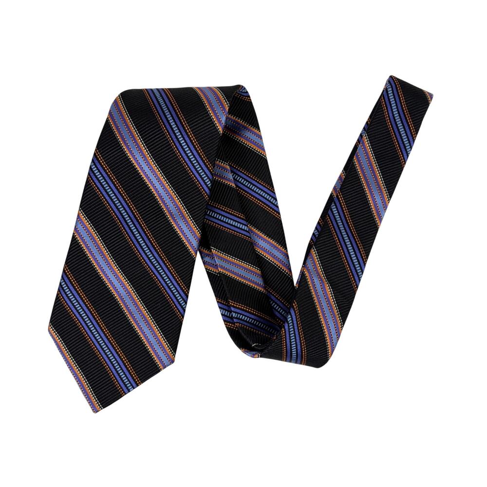 Robert Talbott striped silk necktie, vintage, made in USA, NWT, preppy, glam